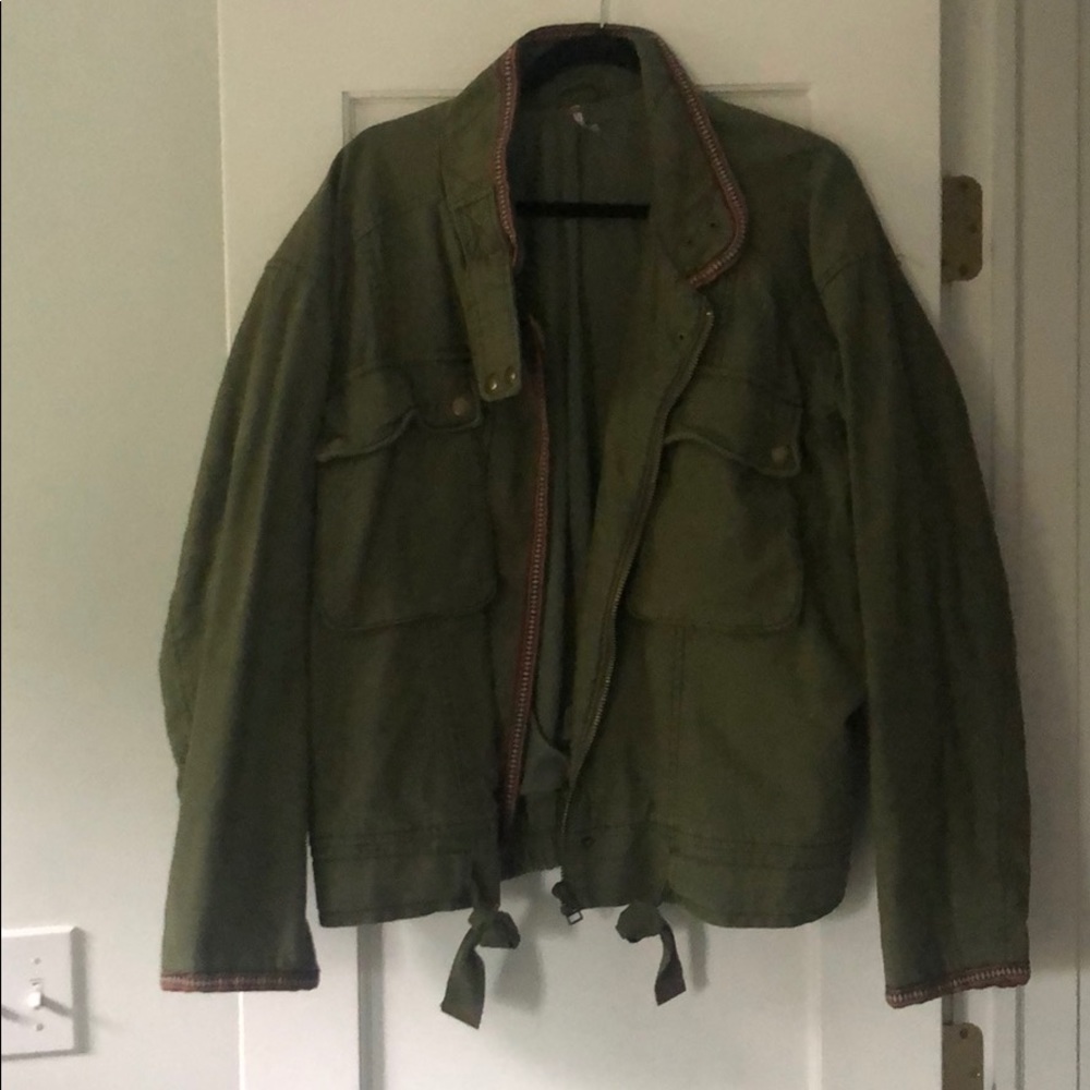 NWOT free people green army jacket bomber jacket